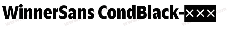 WinnerSans CondBlack字体转换